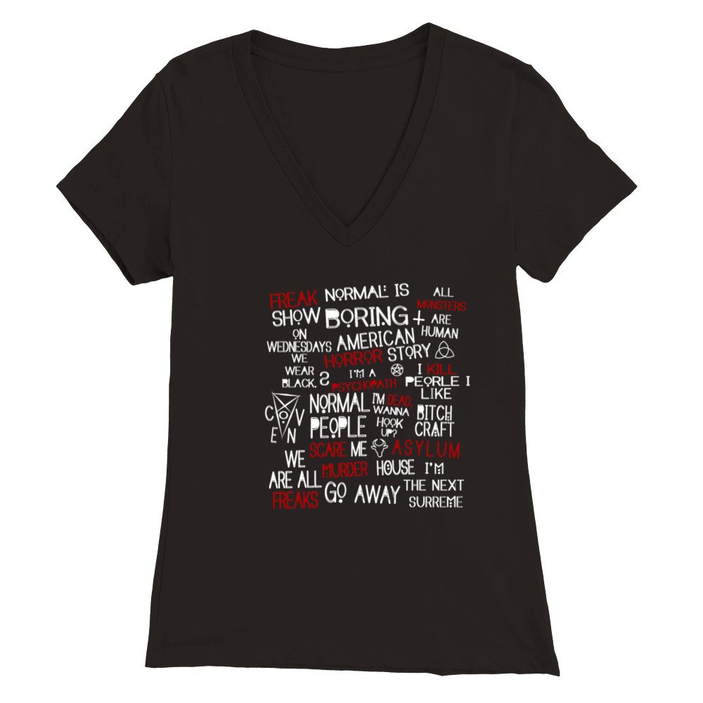 Horror T-shirt - American Horror Story Premium Womens V-Neck T-shirt