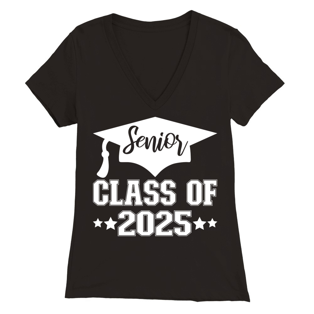 Senior Class of 2025 white Premium Womens V-Neck T-shirt