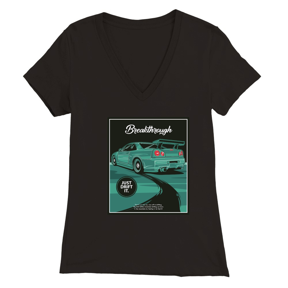 Vintage Car 8 Premium Womens V-Neck T-shirt