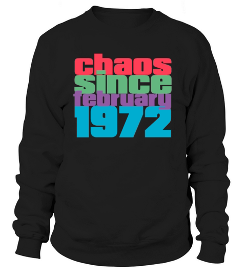 February 1972 Vintage 50th Birthday Sweatshirt Unisex