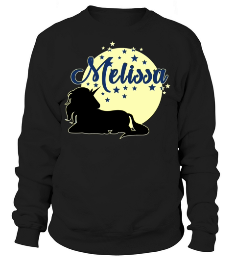 Melissa cute first name unicorn Sweatshirt Unisex