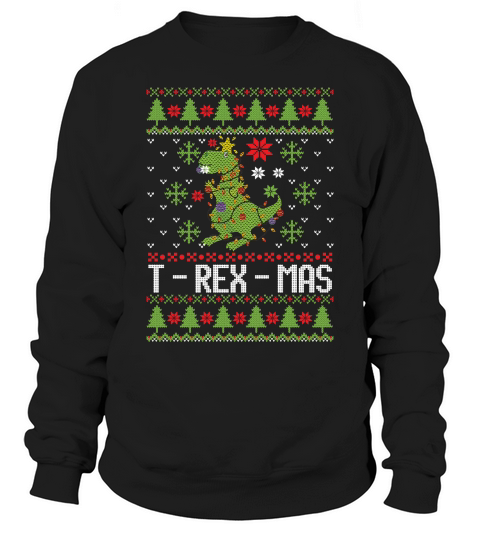 T Rex Mas Merry Christmas Sweatshirt Unisex