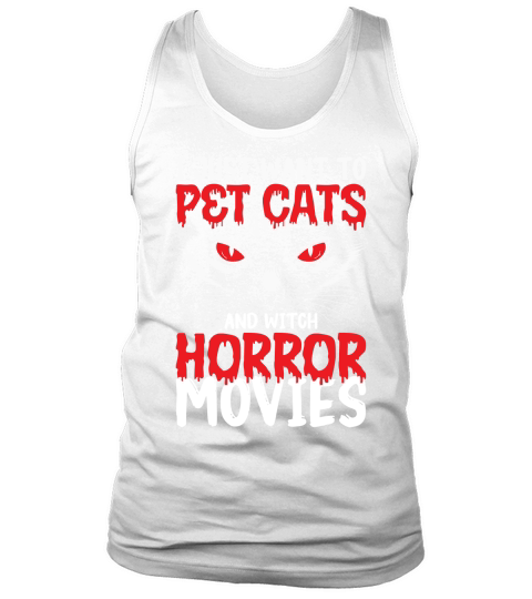 383. i just want to pet cats and witch horror movies Tank Top Unisex