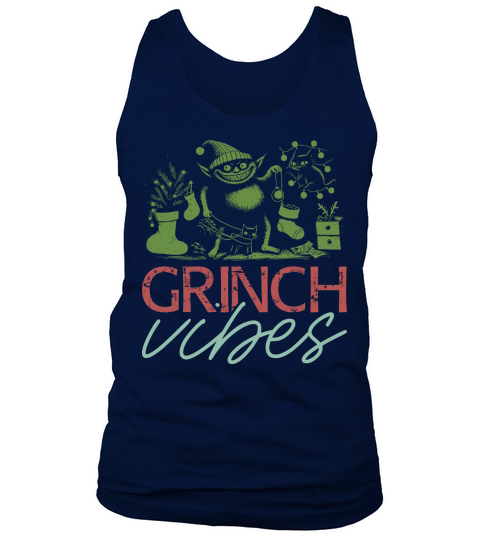 Grinch Vibes Christmas Tank Top Unisex