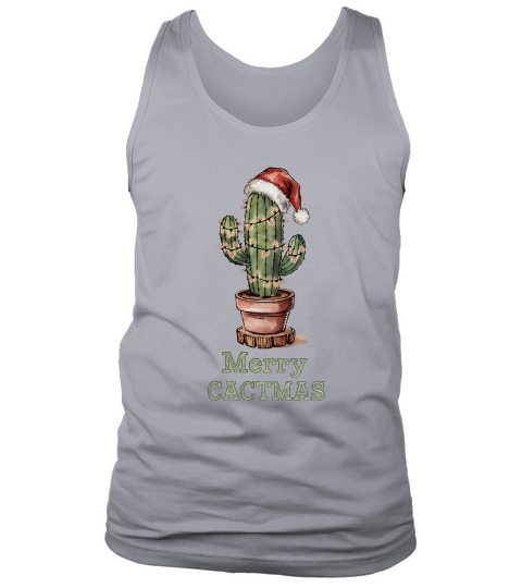 Merry Cactmas Vintage Christmas Tank Top Unisex