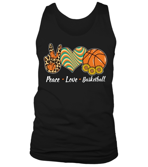 Sunflower Peace Love Basketball Tank Top Unisex