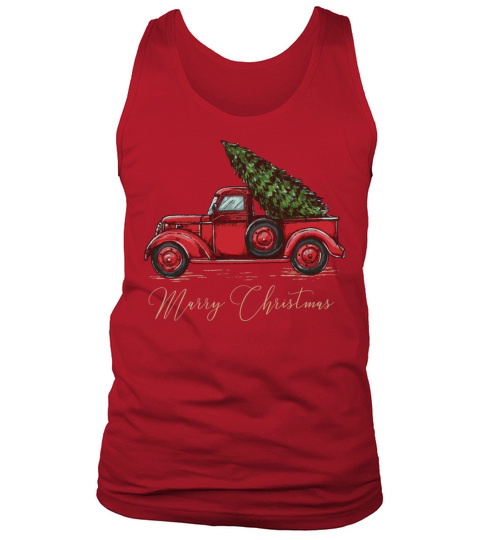 Vintage Wagon Christmas Tank Top Unisex