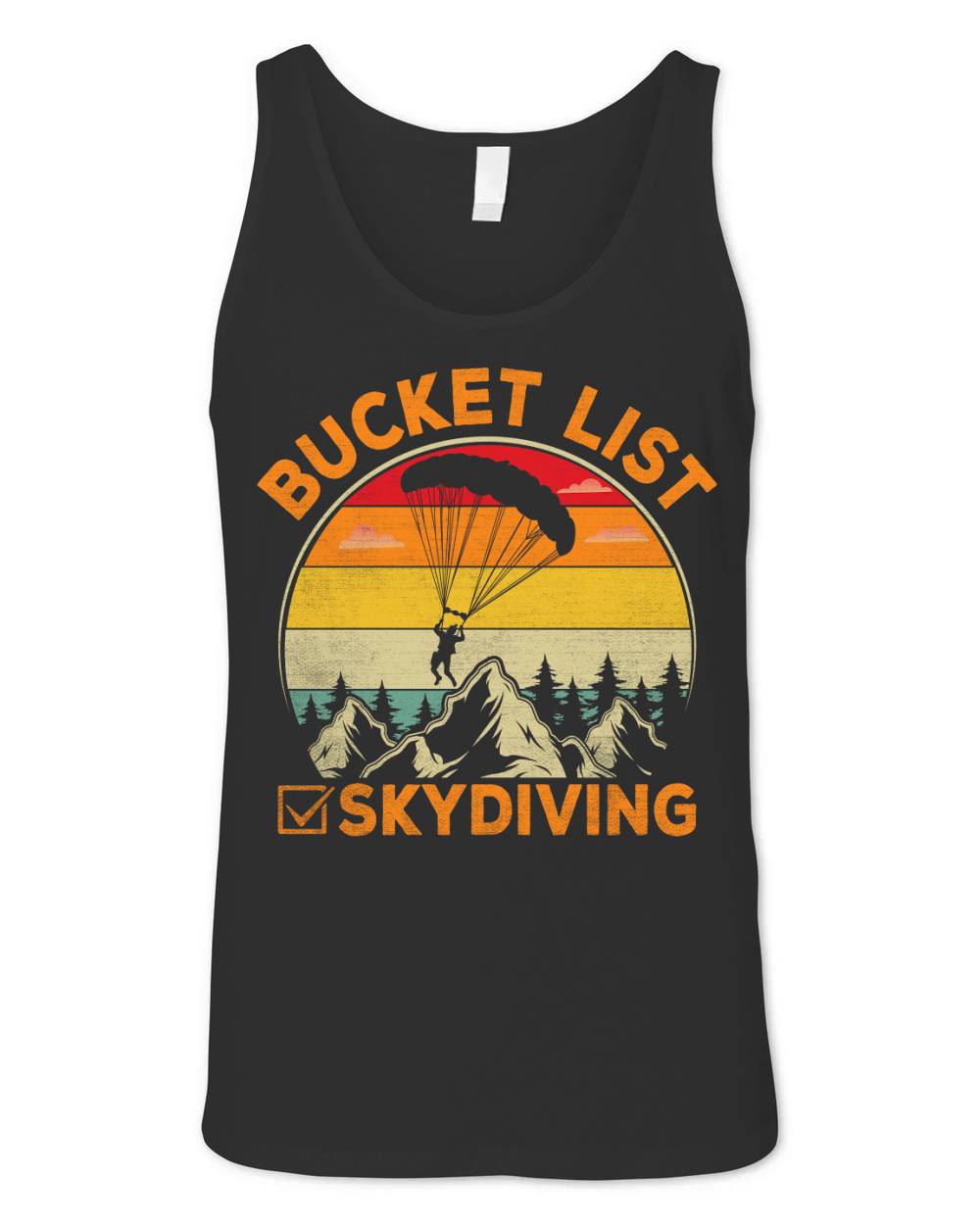 Bucket list skydiving Unisex Jersey Tank
