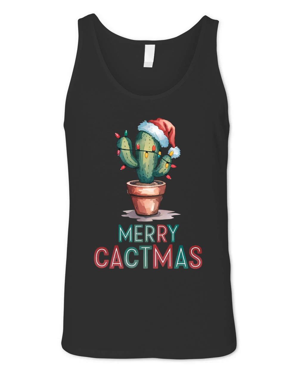 Merry Cactmas Christmas Cactus Unisex Jersey Tank
