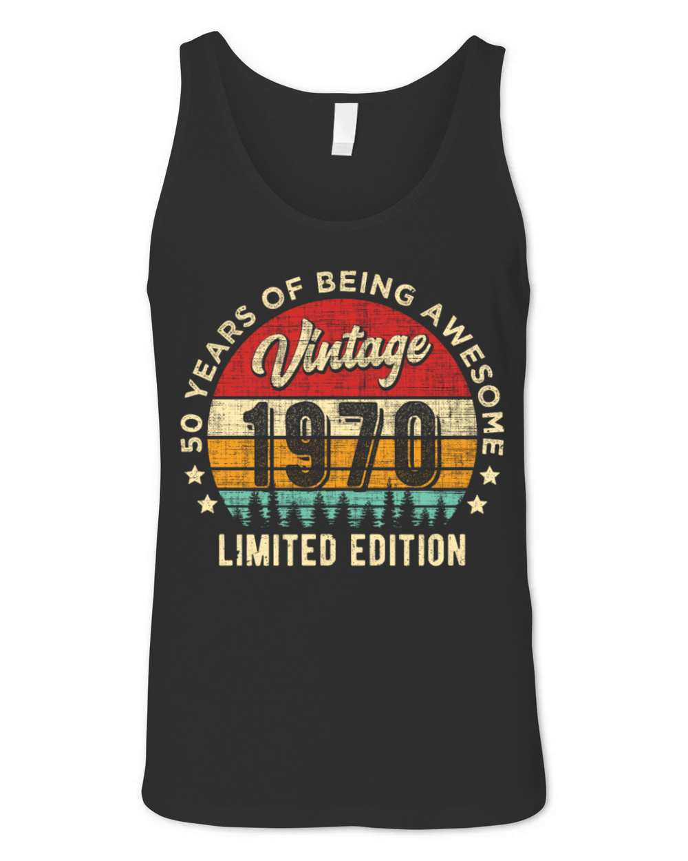 Vintage 1970 50 years old Awesome 50th Birthday Unisex Jersey Tank