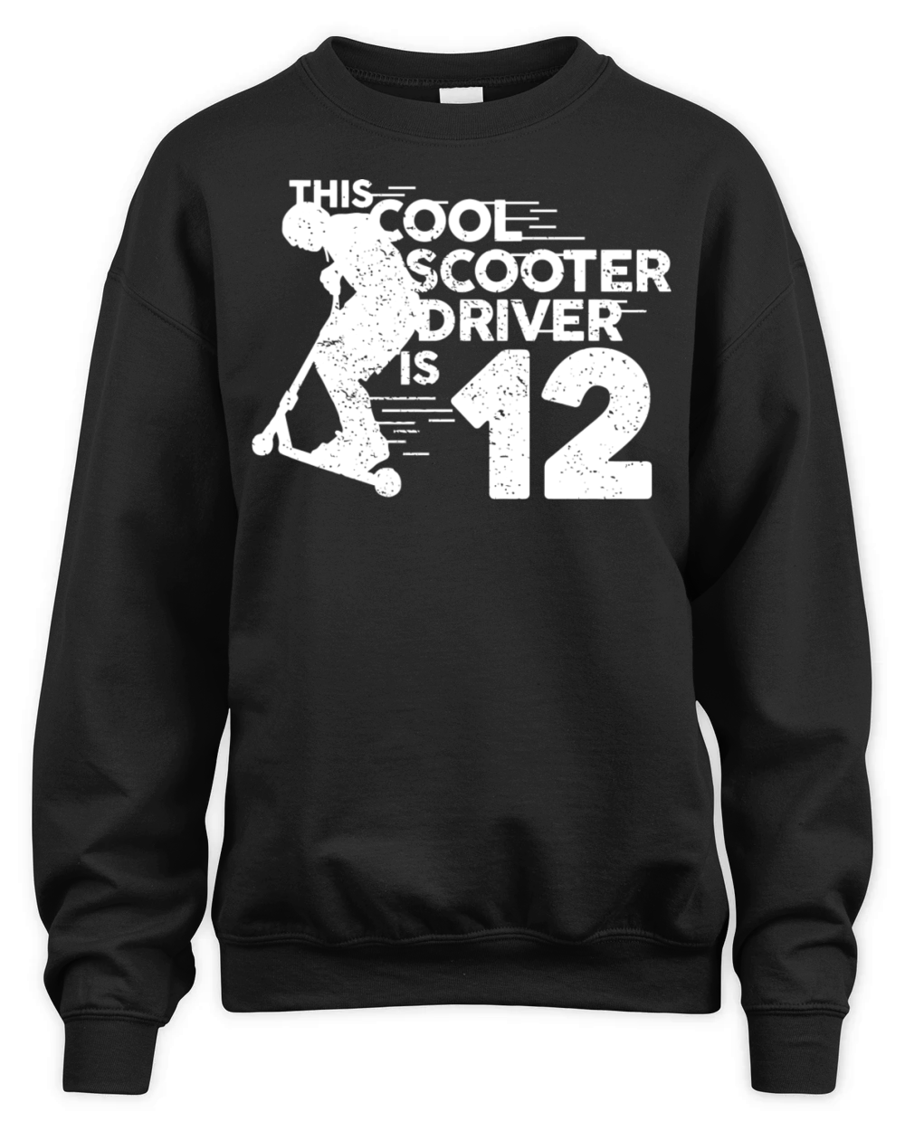 12Th Birthday Retro Gift Scooter Driver Scooter Bo Unisex Premium Crewneck Sweatshirt