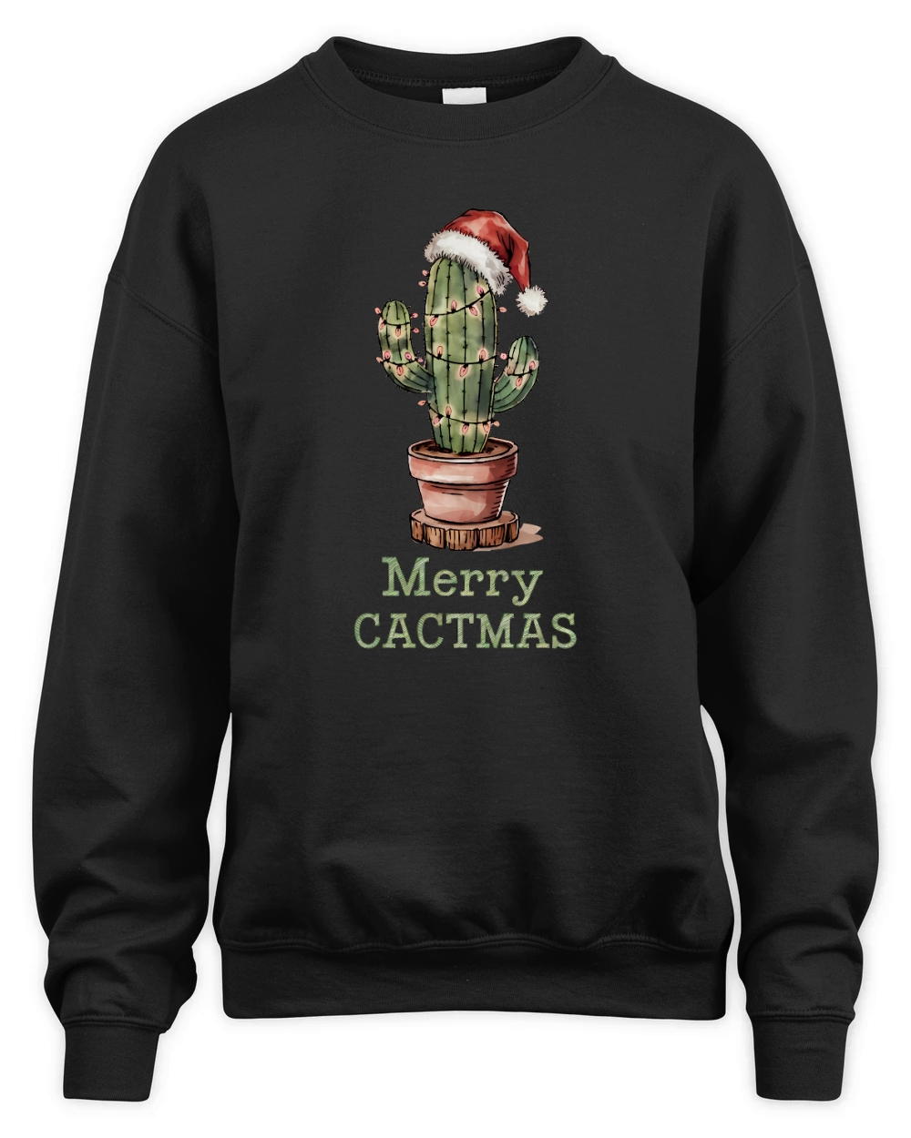 Merry Cactmas Vintage Christmas Unisex Premium Crewneck Sweatshirt