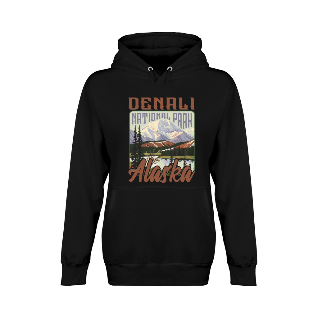 Denali National Park Alaska Unisex Premium Pullover Hoodie