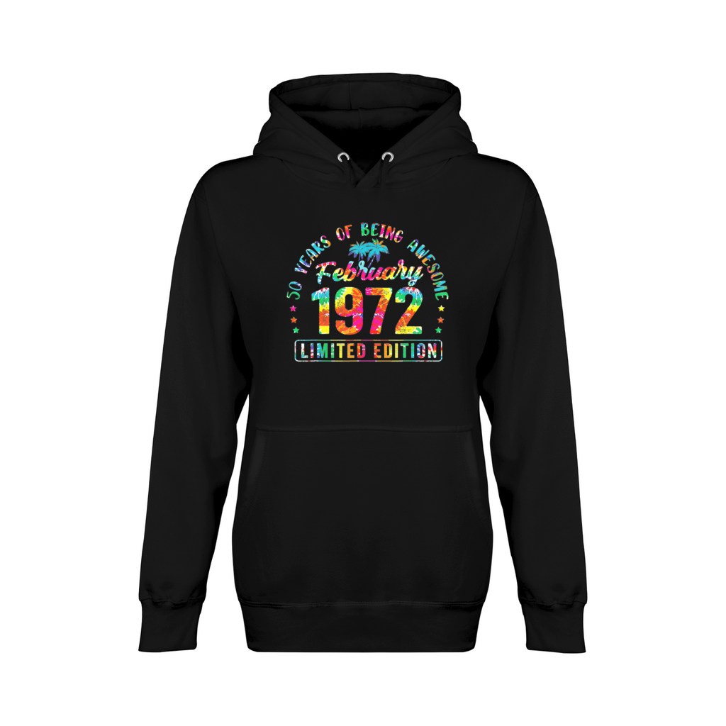 Happy 50th Birthday Vintage February 1972 Gifts 50 Unisex Premium Pullover Hoodie