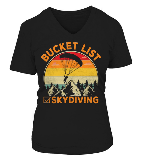 Bucket list skydiving V-neck T-Shirt Woman