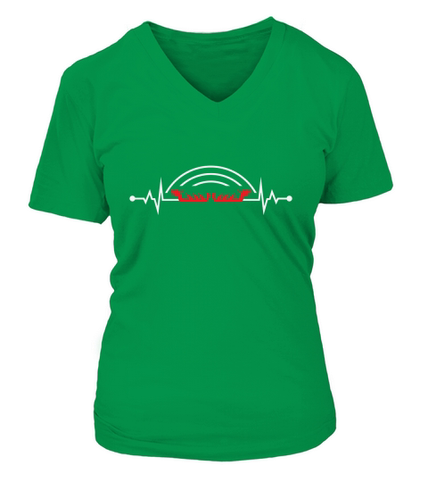 Dragon Boat Racing Paddle EKG Heartbeat V-neck T-Shirt Woman