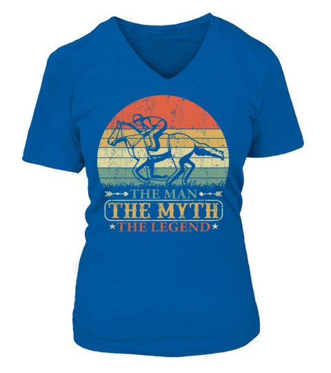 Horse Racing Gifts for Dad Funny Design V-neck T-Shirt Woman