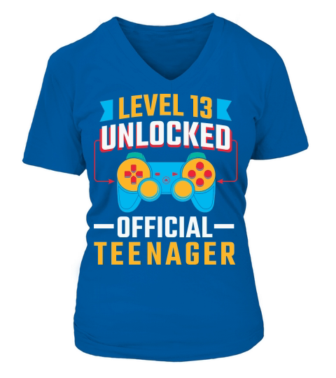 lever 13 unlocked official teenager birthday V-neck T-Shirt Woman