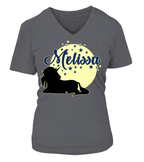 Melissa cute first name unicorn V-neck T-Shirt Woman