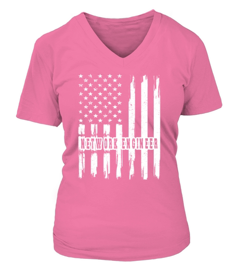 Network Engineering Gifts Network Engineer US Flag V-neck T-Shirt Woman