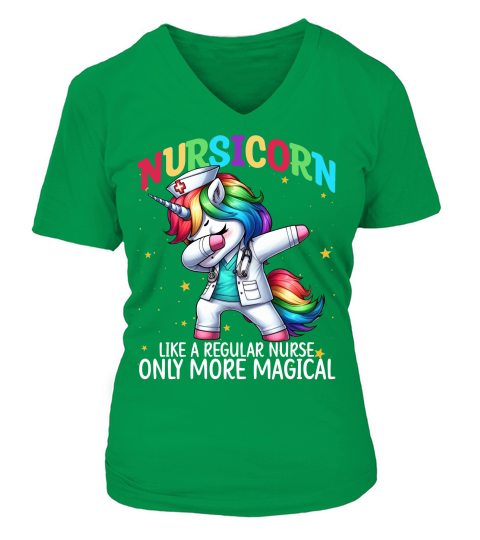 Nursicorn Like a regular nurse only more magical V-neck T-Shirt Woman