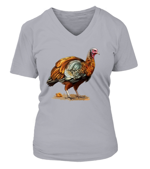 Thanksgiving Funny Turkey 07 V-neck T-Shirt Woman