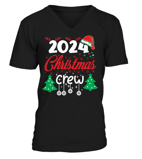 2024 Christmas Crew 3 V-Neck T-shirt