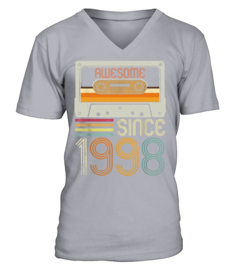 Awesome Since 1998 23rd Birthday Vintage 23 Years V-Neck T-shirt