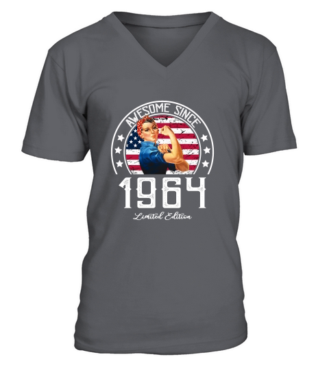 Awesome Since Vintage 1964 Limited Edition V-Neck T-shirt