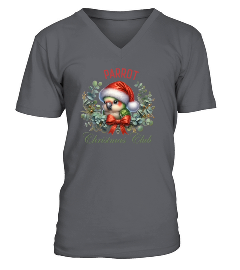 Parrot Christmas Club V-Neck T-shirt
