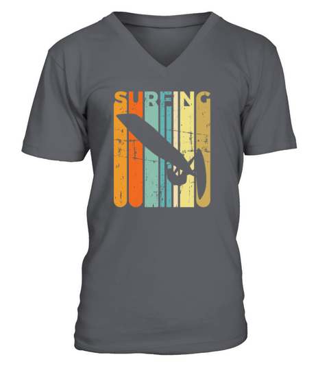 Retro Windsurfing Vintage Surfing Windsurfer Gift V-Neck T-shirt