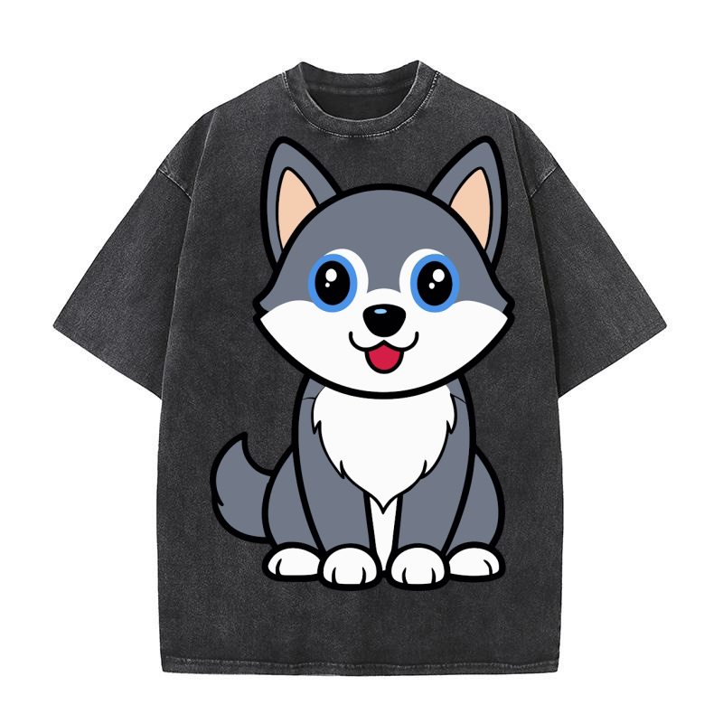 Alaskan Klee Kai 02 Washed T-Shirt