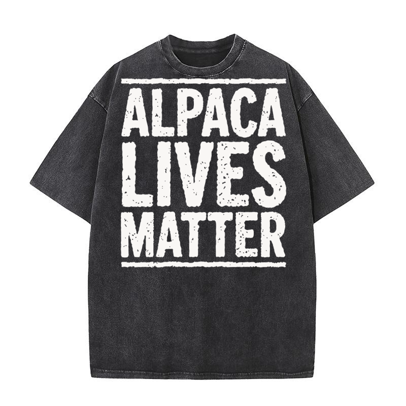 Alpaca lives matter Washed T-Shirt