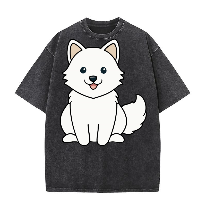 American Eskimo Dog 04 Washed T-Shirt