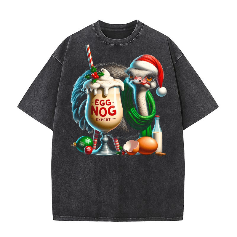 Egg Nog Expert Washed T-Shirt