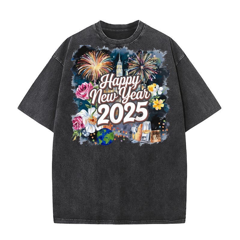 Happy new year 10 Washed T-Shirt
