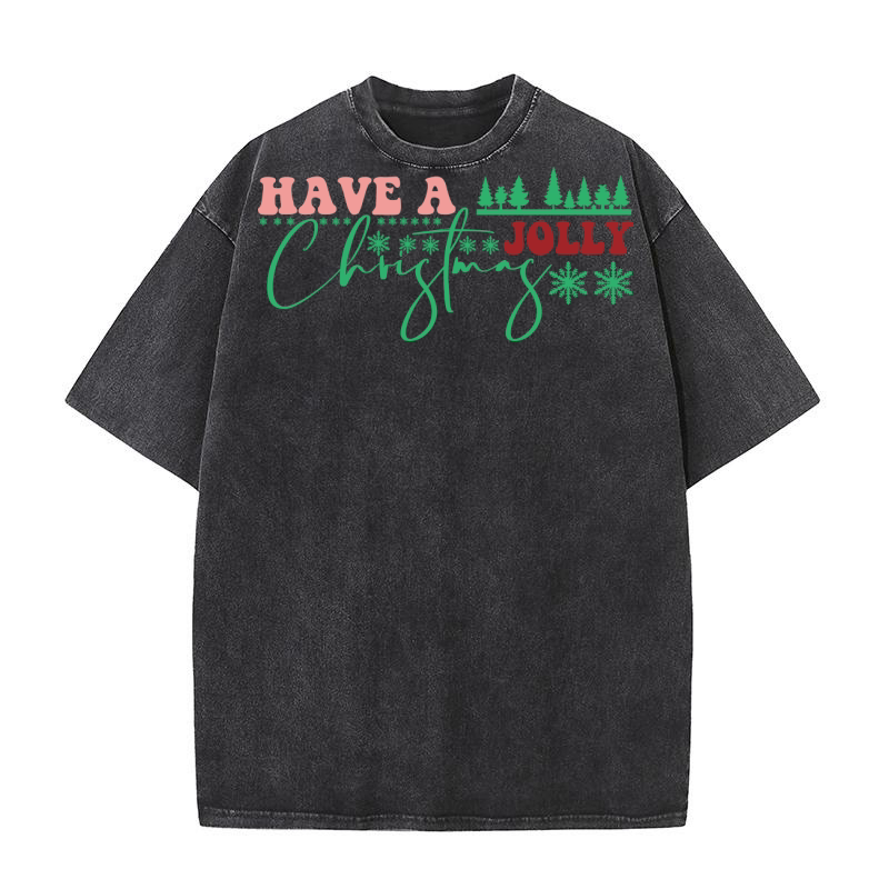 HAVE A JOLLY 7 Washed T-Shirt