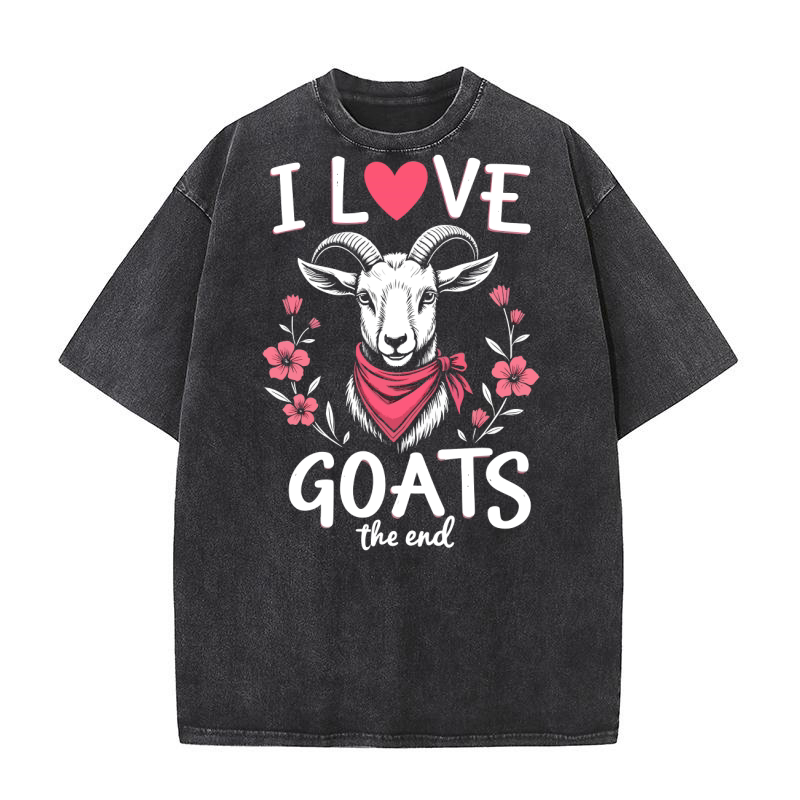 I love goats Washed T-Shirt