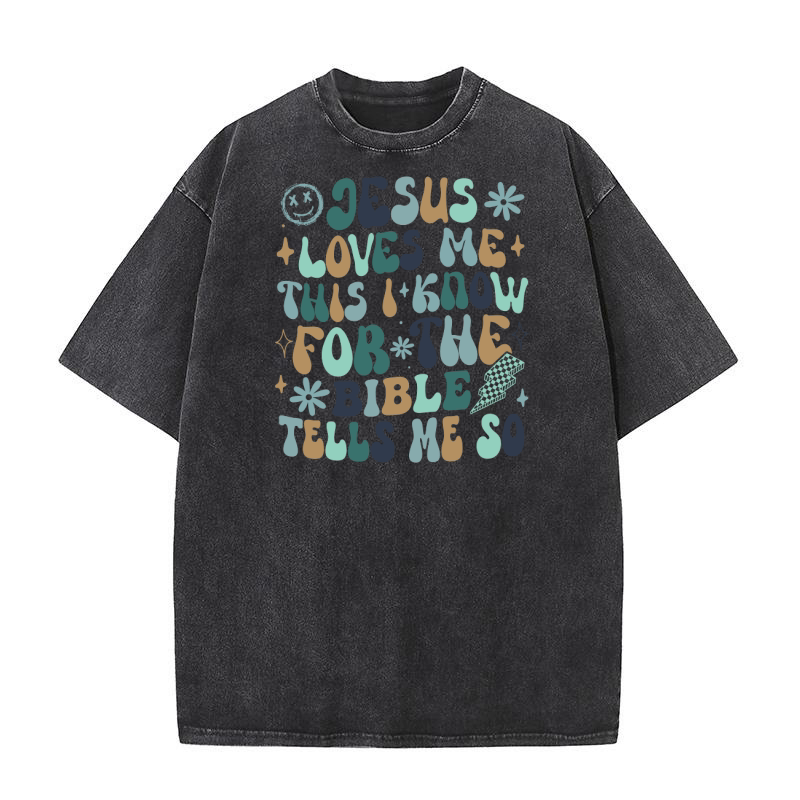 Jesus Loves Me 2 Washed T-Shirt