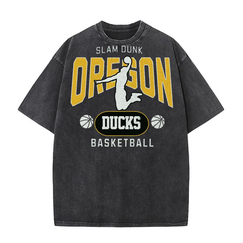 Oregon Basketball Slam Dunk Washed T-Shirt