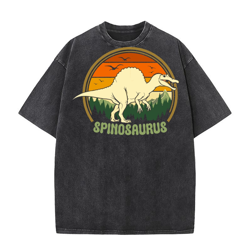 Spinosaurus Dinosaur 12 Washed T-Shirt