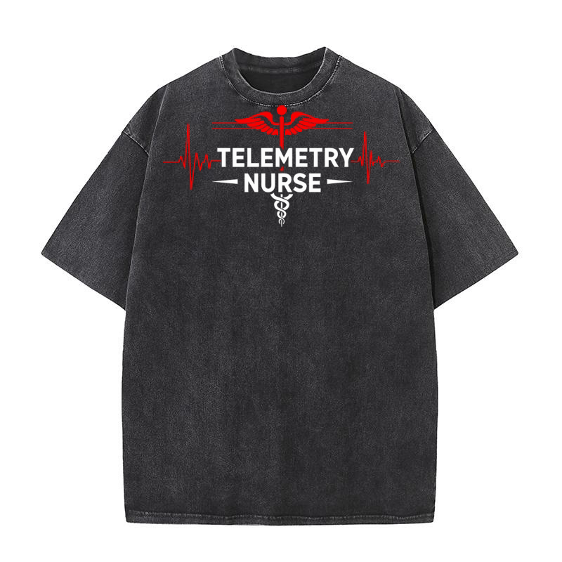 Telemetry Nurse 4 Washed T-Shirt