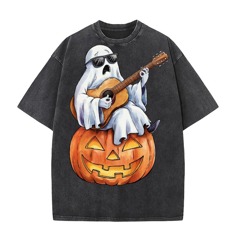 Transparent Halloween Para 07 Washed T-Shirt