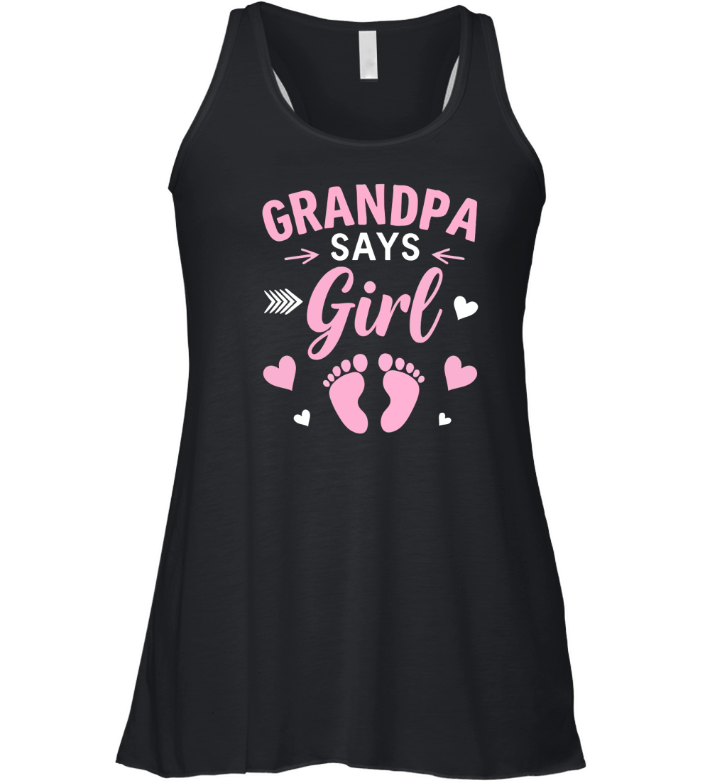 Grandpa says girl Women's Flowy Tank Top
