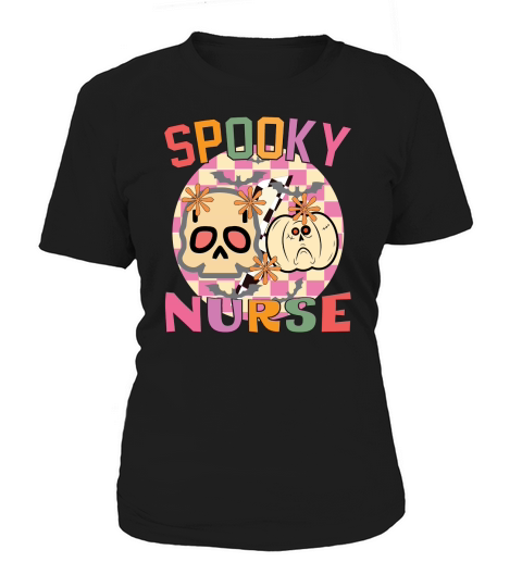 Retro Nurse Halloween Coffee Spooky Women's T-Shirt