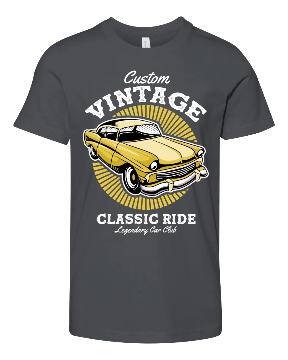 Classic Car Custom Vintage Classic Ride Youth Unisex Jersey Tee