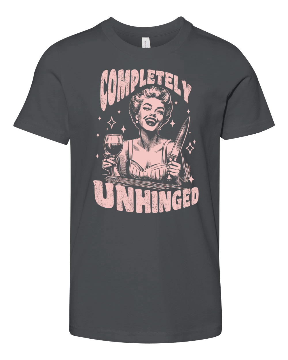 Completely Unhinged 90s Women D Retro Pink GR Youth Unisex Jersey Tee