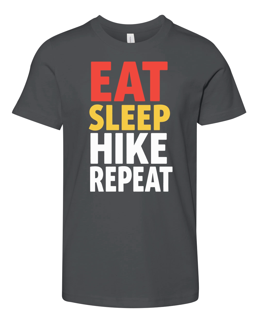 Eat sleep hike repeat Youth Unisex Jersey Tee