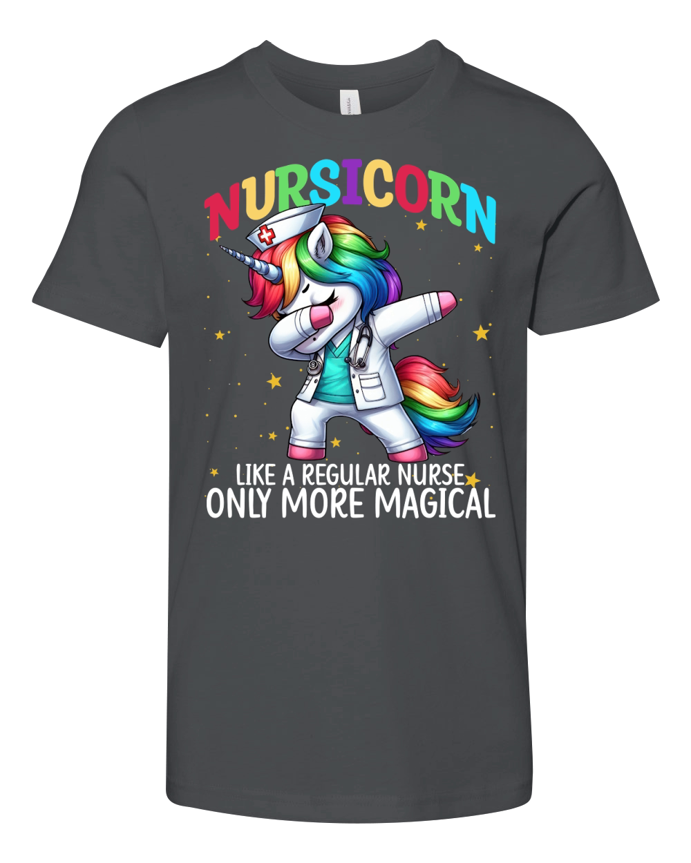 Nursicorn Like a regular nurse only more magical Youth Unisex Jersey Tee