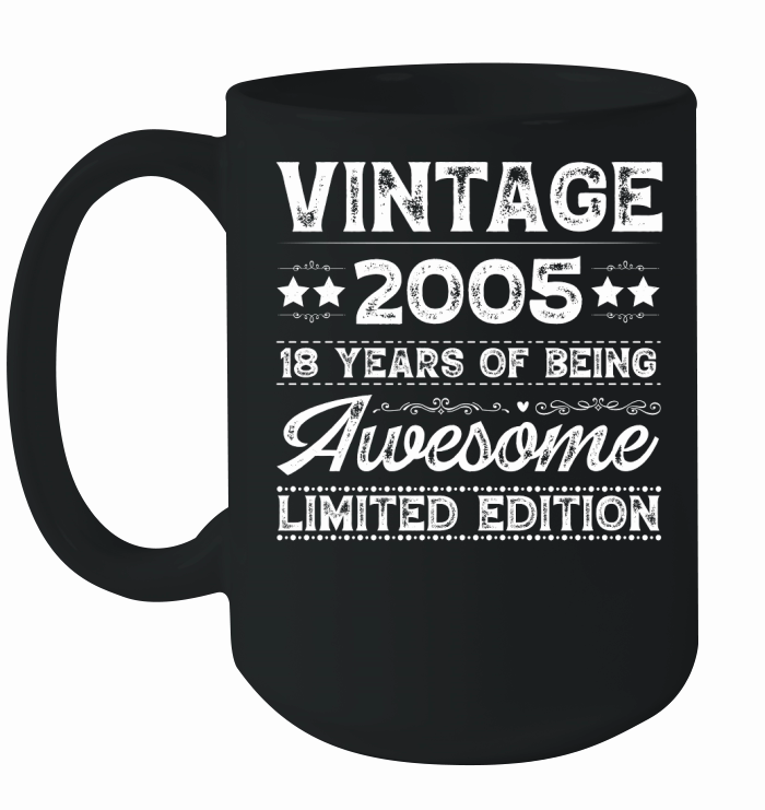 Vintage 2005 Being Awesome Limited Edition Birthday (2) Ceramic Mug